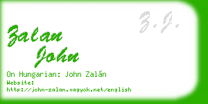 zalan john business card